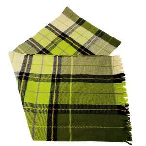 Barneys New York Scarf Casual Green Acrylic Plaid